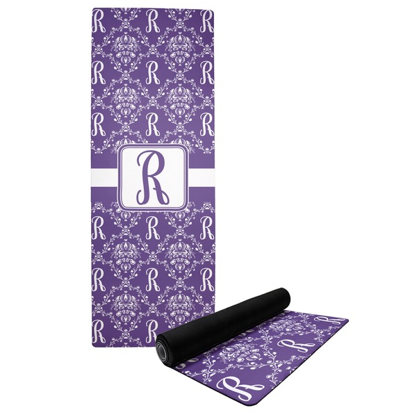 Custom Initial Damask Yoga Mat (Personalized)