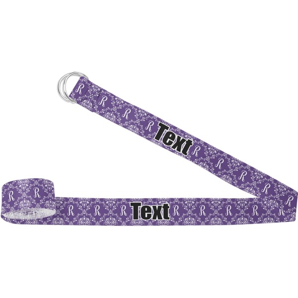 Custom Initial Damask Yoga Strap (Personalized)
