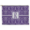 Initial Damask Zipper Pouch Large (Front)