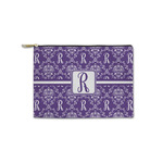 Initial Damask Zipper Pouch - Small - 8.5"x6" (Personalized)