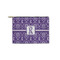 Initial Damask Zipper Pouch Small (Front)