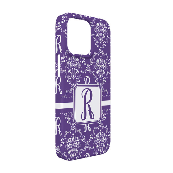 Custom Initial Damask iPhone Case - Plastic - iPhone 13 Pro