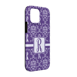 Initial Damask iPhone Case - Rubber Lined - iPhone 13