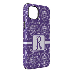 Initial Damask iPhone Case - Rubber Lined - iPhone 14 Plus