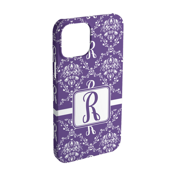 Custom Initial Damask iPhone Case - Plastic - iPhone 15