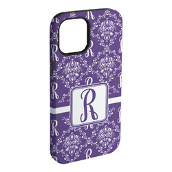 Initial Damask iPhone Case - Rubber Lined