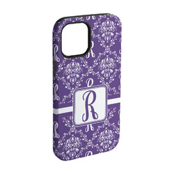 Initial Damask iPhone Case - Rubber Lined - iPhone 15 Pro
