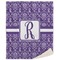 Personalized Initial Damask 50x60 Sherpa Blanket