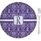 Personalized Initial Damask Appetizer / Dessert Plate