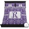 Personalized Initial Damask Bedding Set (Queen) - Duvet