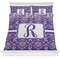 Personalized Initial Damask Bedding Set (Queen)