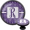 Personalized Initial Damask Black Custom Cabinet Knob (Front and Side)