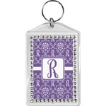 Initial Damask Bling Keychain (Personalized)
