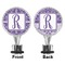 Personalized Initial Damask Bottle Stopper - Front and Back