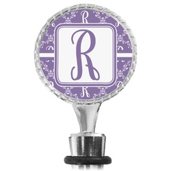 Initial Damask Wine Bottle Stopper (Personalized)
