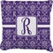 Personalized Initial Damask Burlap Pillow (Personalized)