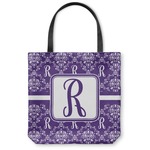 Initial Damask Canvas Tote Bag (Personalized)
