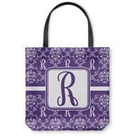 Initial Damask Canvas Tote Bag - Small - 13"x13" (Personalized)