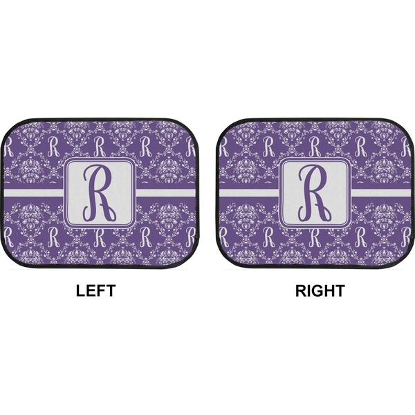 Personalized Initial Damask Car Floor Mats (Back Seat) (Approval)