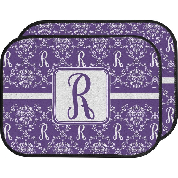 Personalized Initial Damask Custom Car Floor Mats (Back Seat)