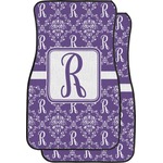 Initial Damask Car Floor Mats (Front Seat) (Personalized)