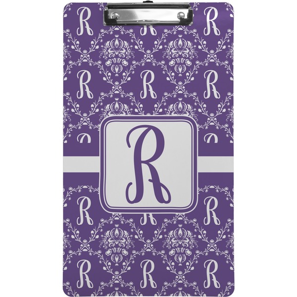 Custom Initial Damask Clipboard (Legal Size) (Personalized)