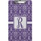 Personalized Initial Damask Clipboard (Legal)