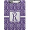 Personalized Initial Damask Clipboard