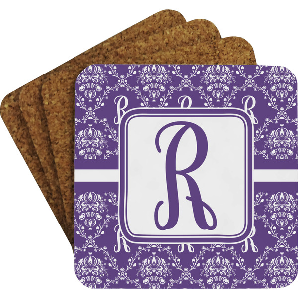 Personalized Initial Damask Coaster Set (Personalized)
