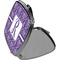 Personalized Initial Damask Compact Mirror (Side View)