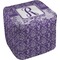 Personalized Initial Damask Cube Poof Ottoman (Bottom)