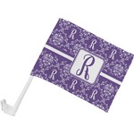 Initial Damask Car Flag - Small