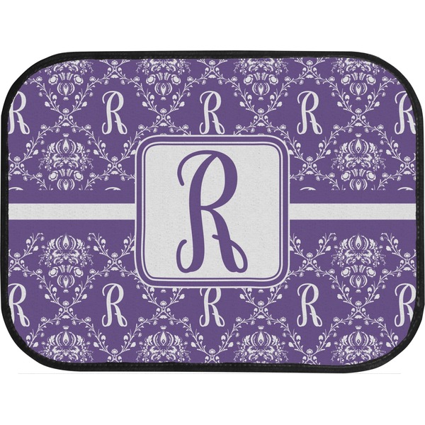 Personalized Initial Damask Custom Car Floor Mats (Back Seat)
