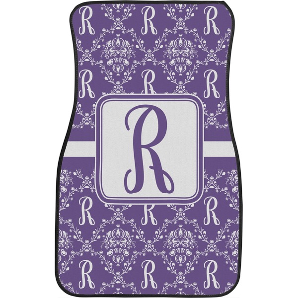 Personalized Initial Damask Custom Car Floor Mats (Front Seat)