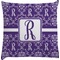 Personalized Initial Damask Decorative Pillow Case (Personalized)