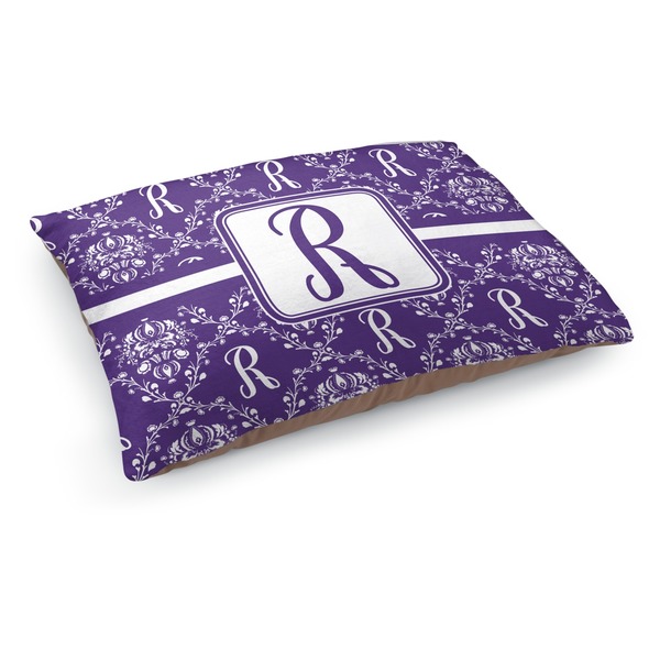 Custom Initial Damask Dog Bed - Medium