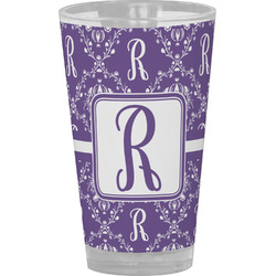 Initial Damask Pint Glass - Full Color