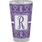 Initial Damask Pint Glass - Full Color - Front View