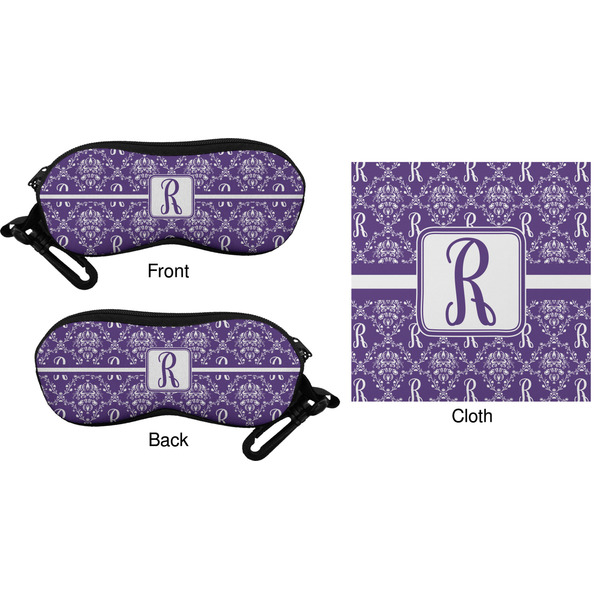 Personalized Initial Damask Eyeglass Case & Cloth (Approval)