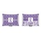 Personalized Initial Damask  Indoor Rectangular Burlap Pillow (Front and Back)