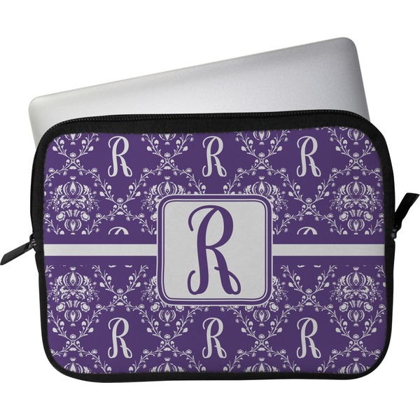 Custom Initial Damask Laptop Sleeve / Case (Personalized)