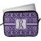 Personalized Initial Damask Laptop Sleeve (13" x 10")