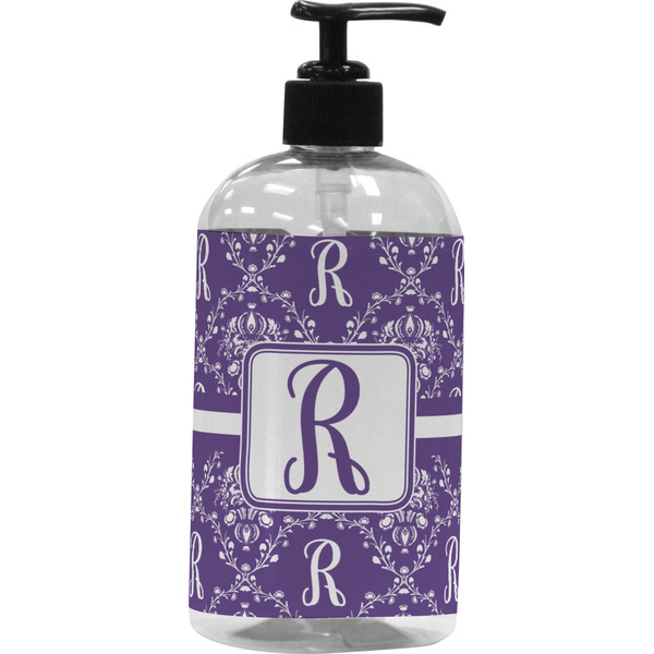 Custom Initial Damask Plastic Soap / Lotion Dispenser (Personalized)