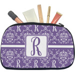 Initial Damask Makeup / Cosmetic Bag - Medium (Personalized)