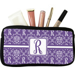 Initial Damask Makeup / Cosmetic Bag - Small (Personalized)
