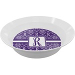Initial Damask Melamine Bowl - 12 oz (Personalized)