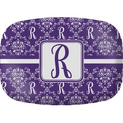 Initial Damask Melamine Platter (Personalized)
