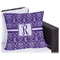 Personalized Initial Damask Outdoor Pillow