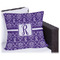 Initial Damask Outdoor Pillow - 18" (Personalized)