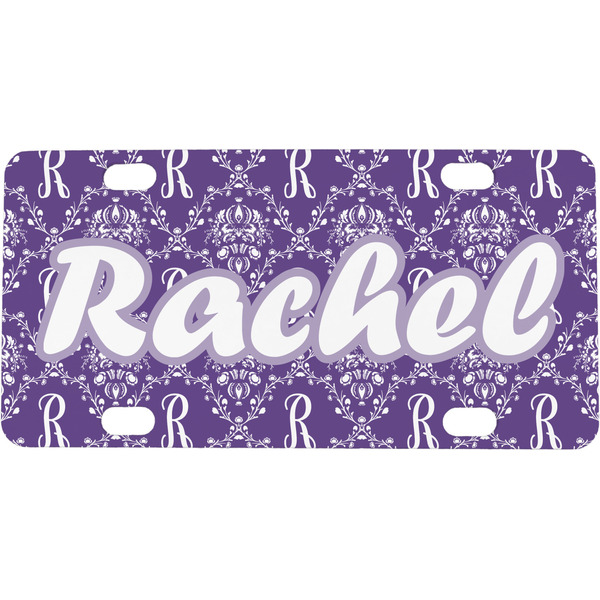 Custom Initial Damask Mini/Bicycle License Plate